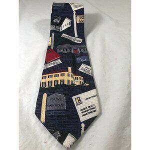 Harken LTD Men’s Blue Hand Sewn Italian Silk Realestate Tie